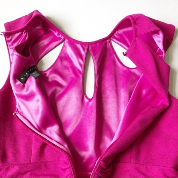 Aidan Mattox Pink Sheath Dress Keyhole Bridesmaid Size 8 - Picture 8 of 15